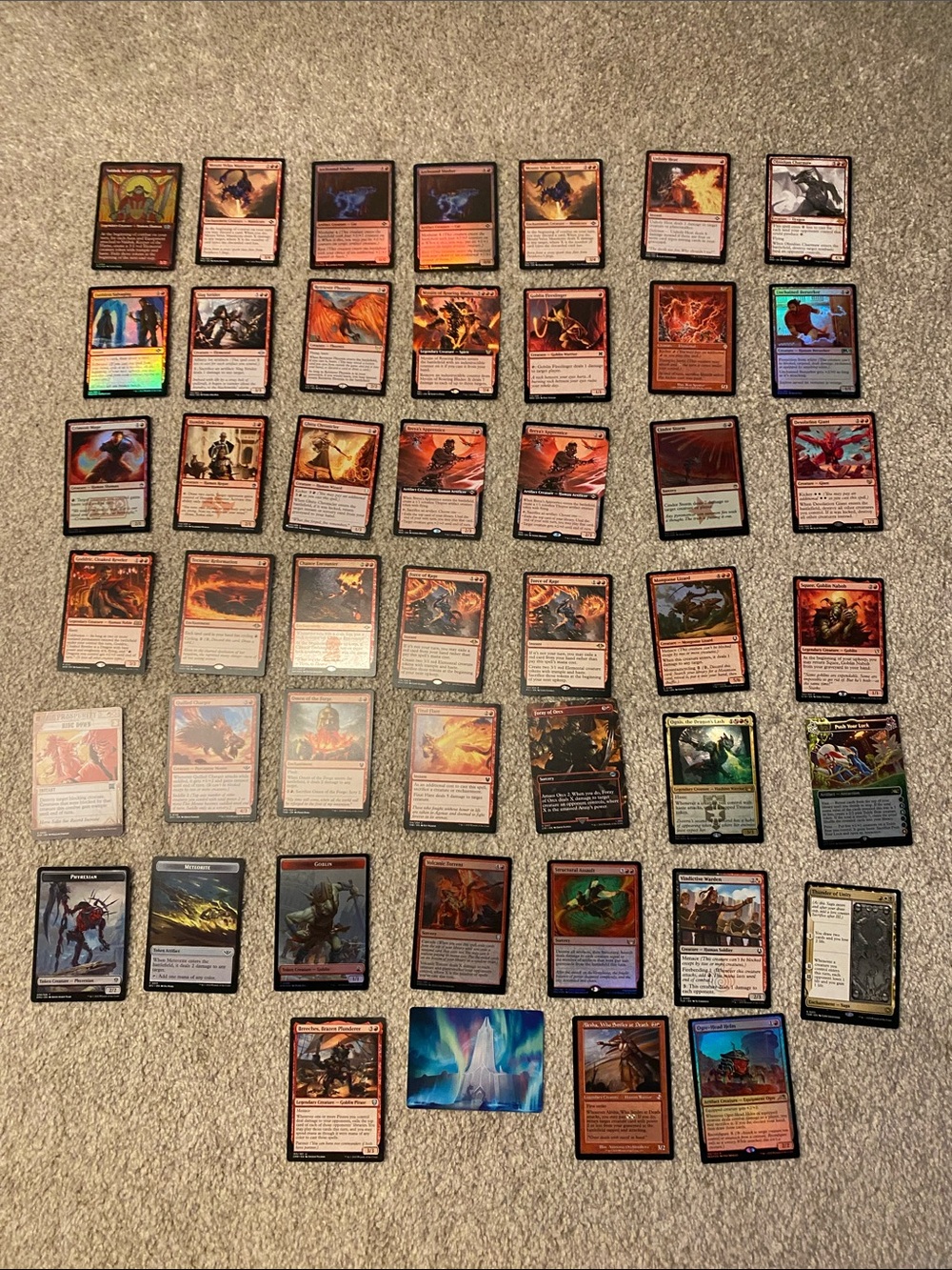 Magic Cards Red Card Lot - 46 Red/Multicoloured Cards